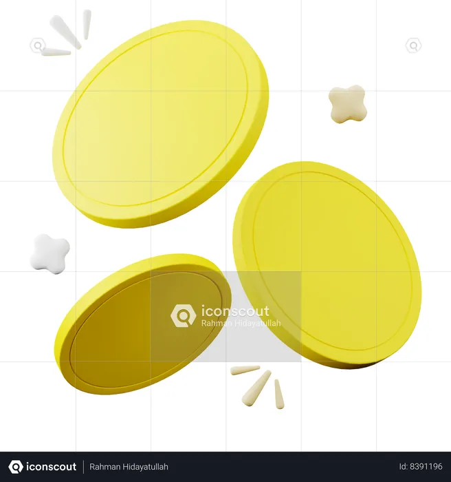 Coins  3D Icon