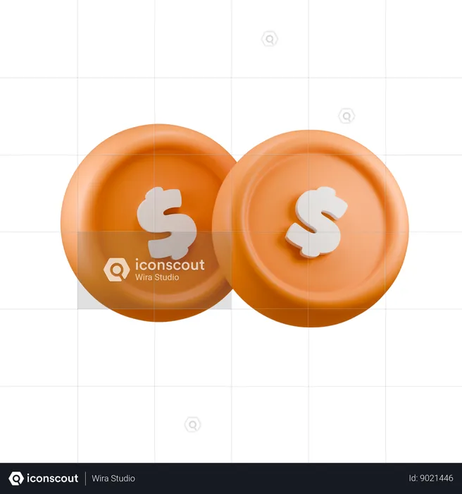 Coins  3D Icon