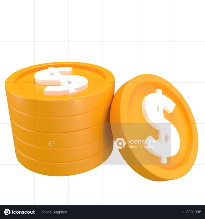 Coins  3D Icon