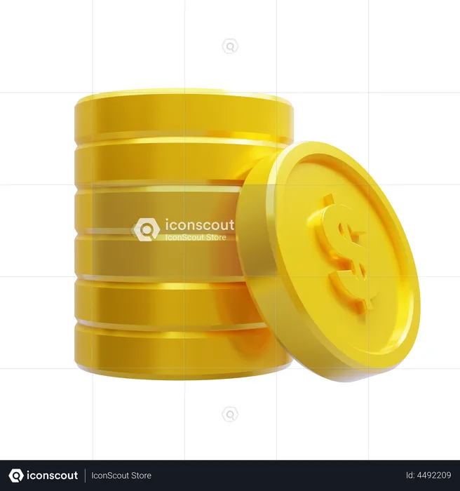 Coins  3D Icon