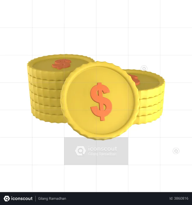 Coins  3D Illustration