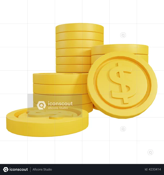 Coins  3D Illustration