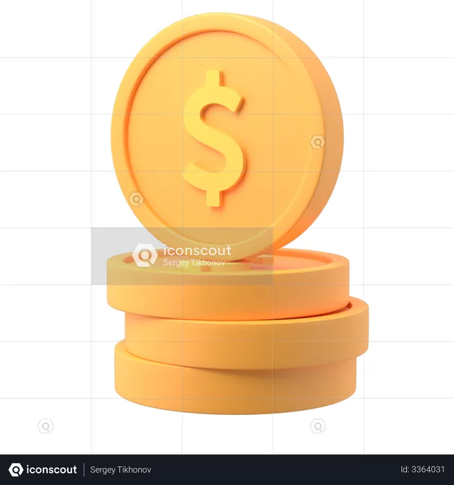 Coins  3D Illustration