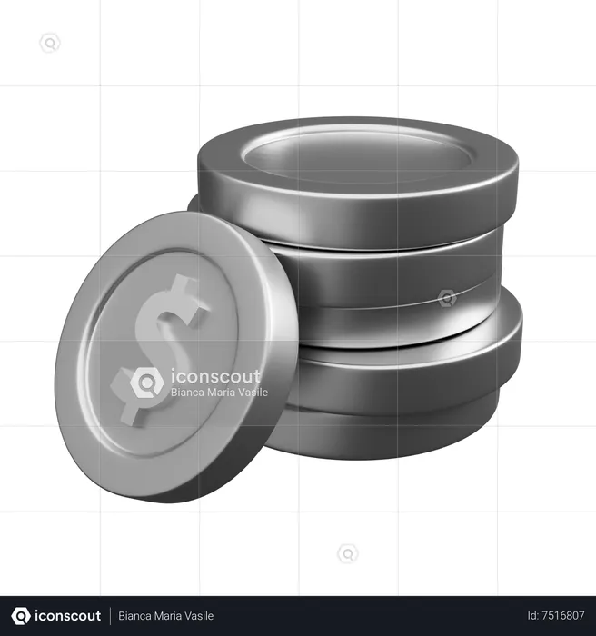 Coins  3D Icon