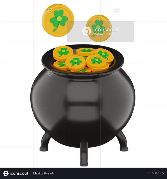 Coins Pot  3D Icon