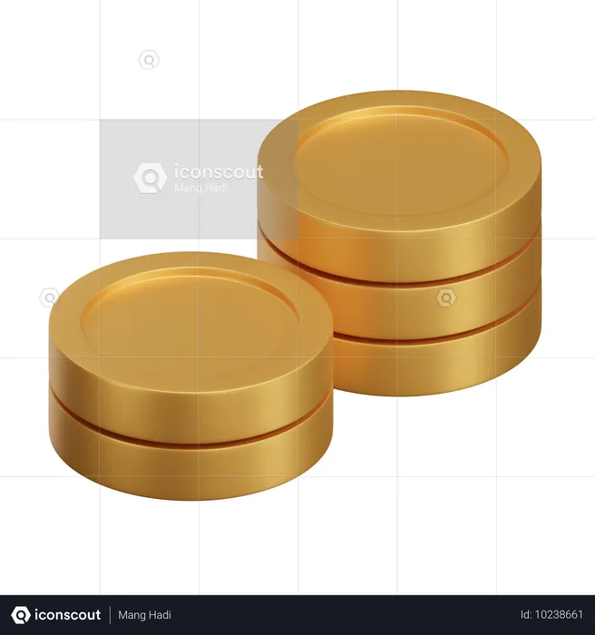 동전 스택  3D Icon