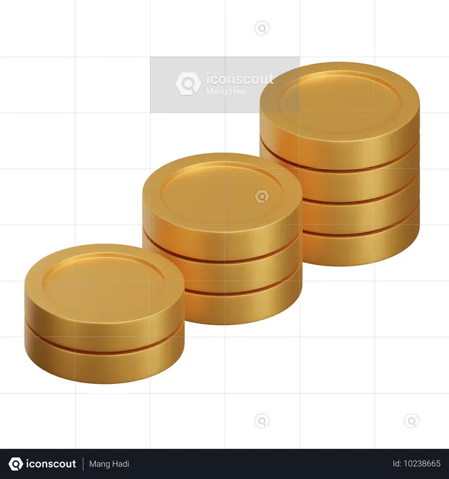 동전 스택  3D Icon