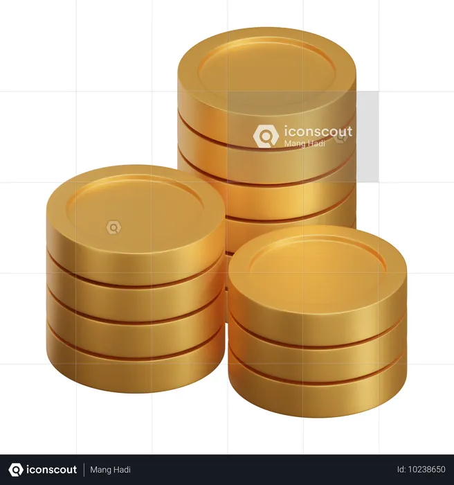 Coins Stack  3D Icon