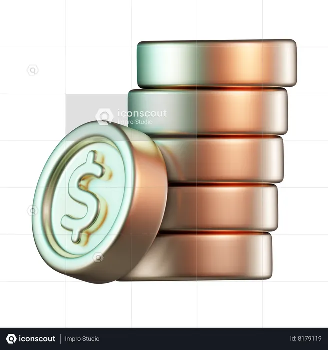 Coins Stack  3D Icon