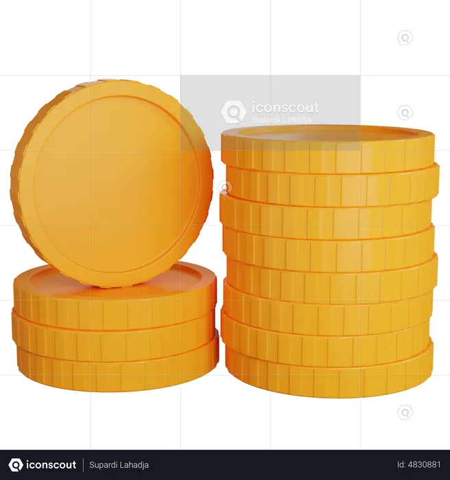 Coins Stack  3D Icon