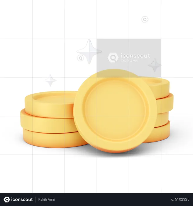 Coins Stack  3D Icon