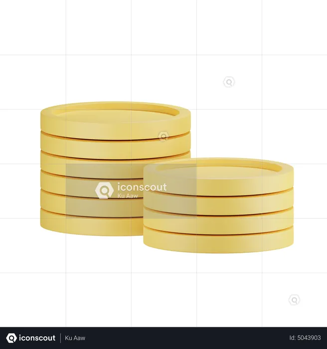 Coins Stack  3D Icon