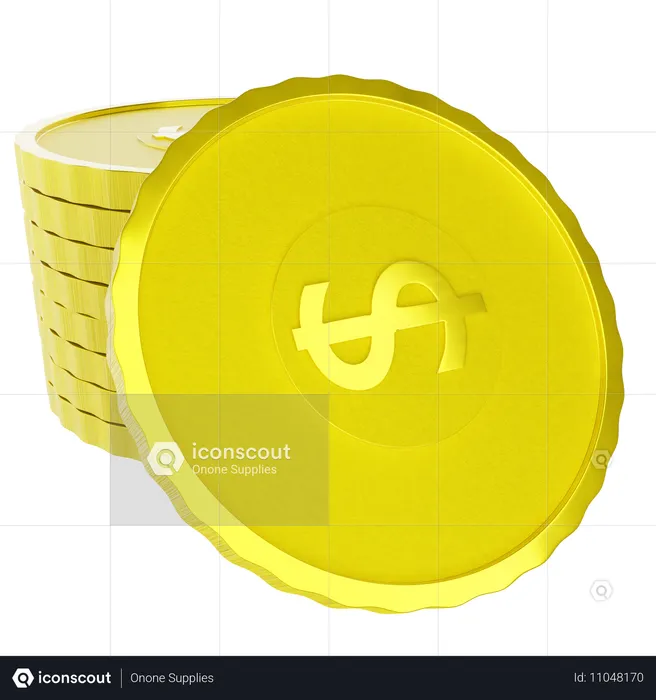 Coins Stack  3D Icon