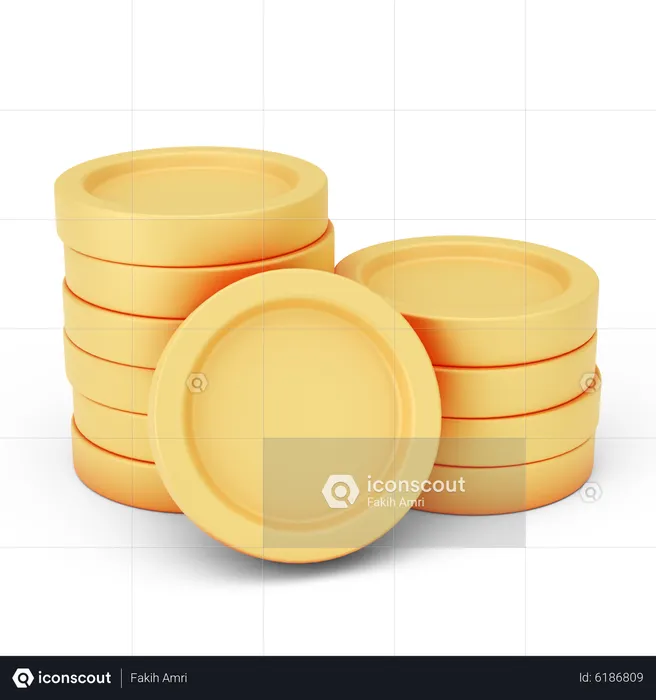 Coins Stack  3D Icon