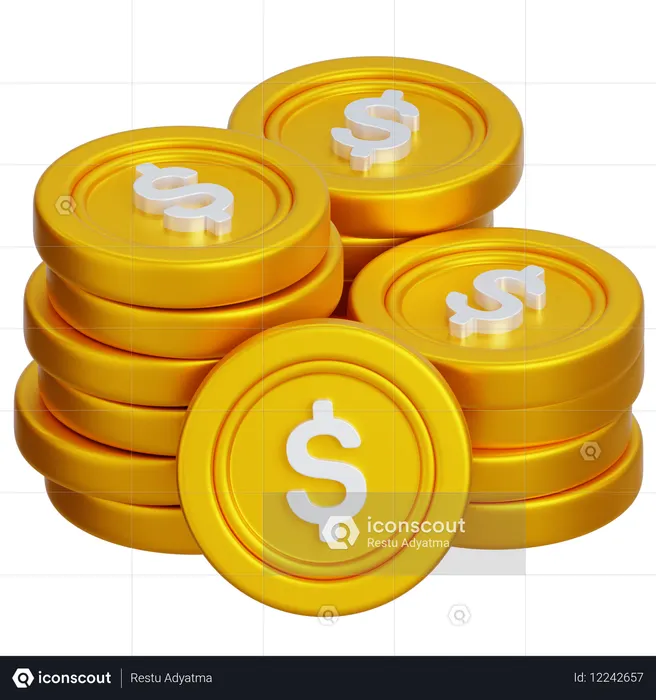 Coins Stack  3D Icon