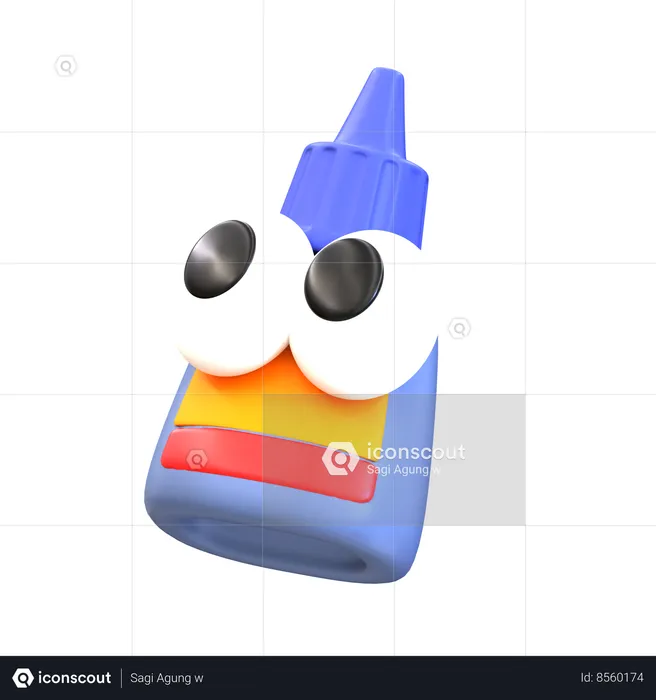 Cola de desenho animado  3D Icon