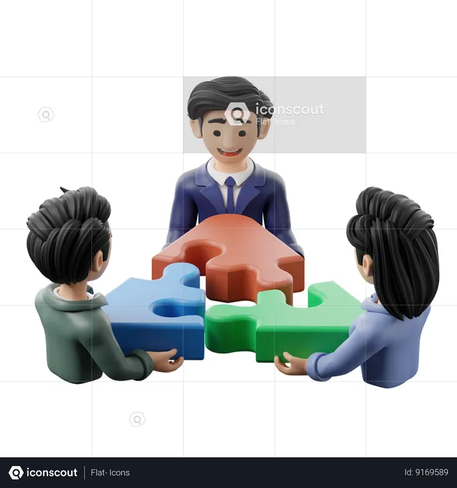 Colaboración de Negocios  3D Icon