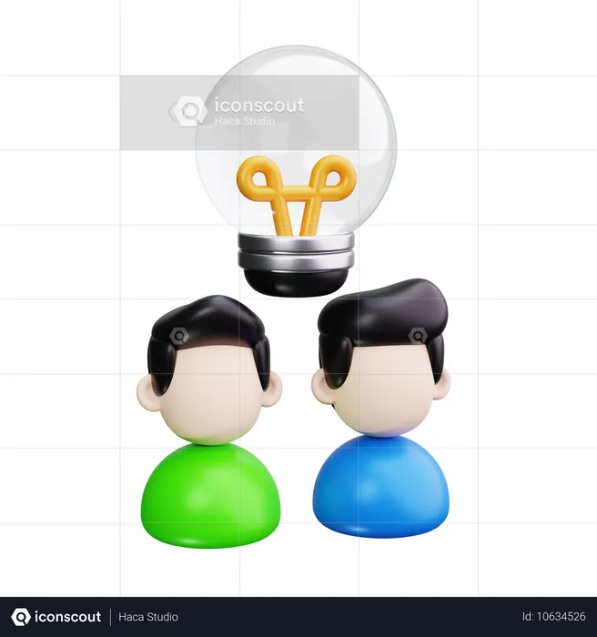 Colaboración en equipo  3D Icon