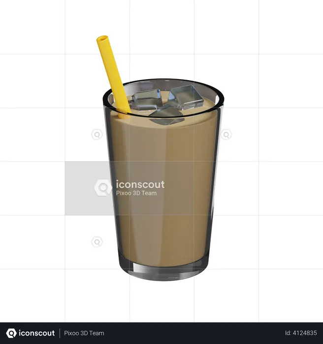 Cold Coffee  3D Illustration