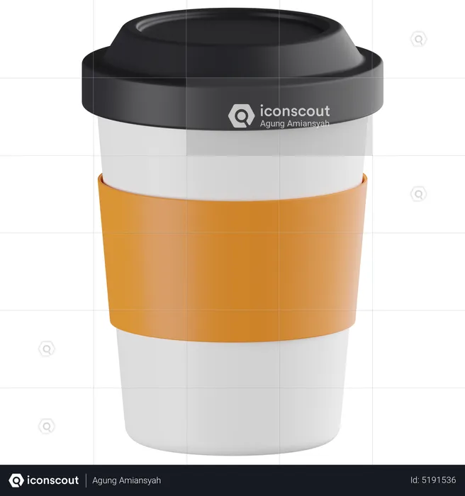 Cold Coffee Cup  3D Icon