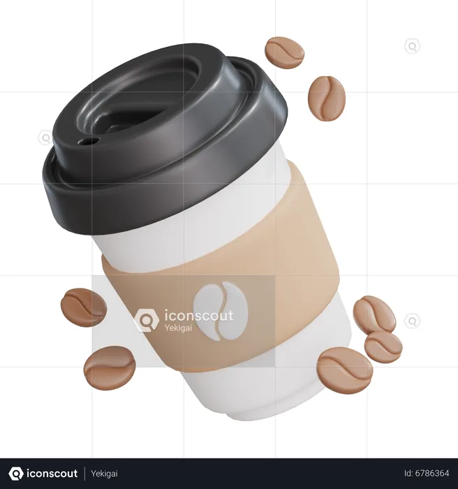 Cold Coffee Cup  3D Icon