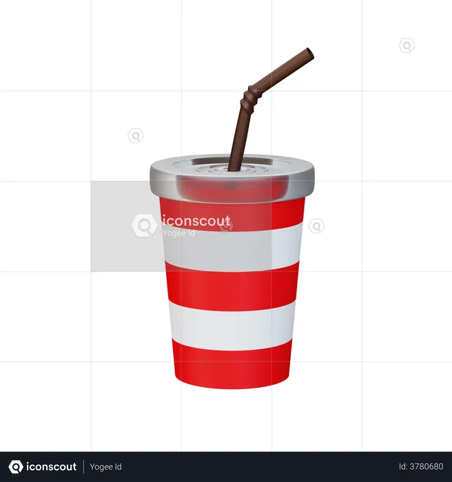 Cold Drink  3D Illustration