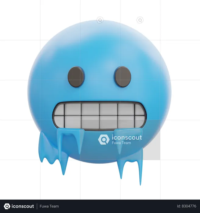 Cold Face Emoji 3D Icon