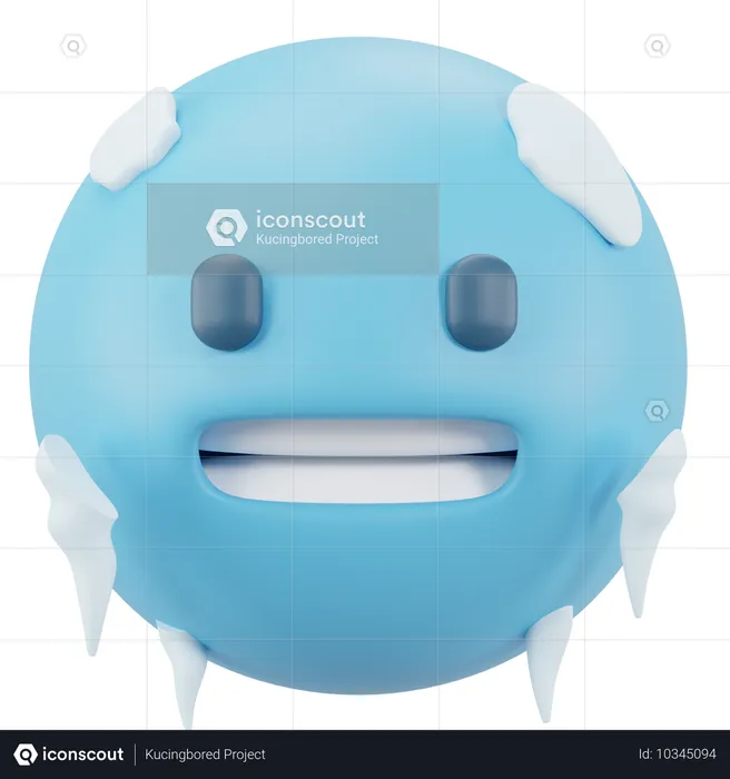 Cold Face Emoji 3D Icon