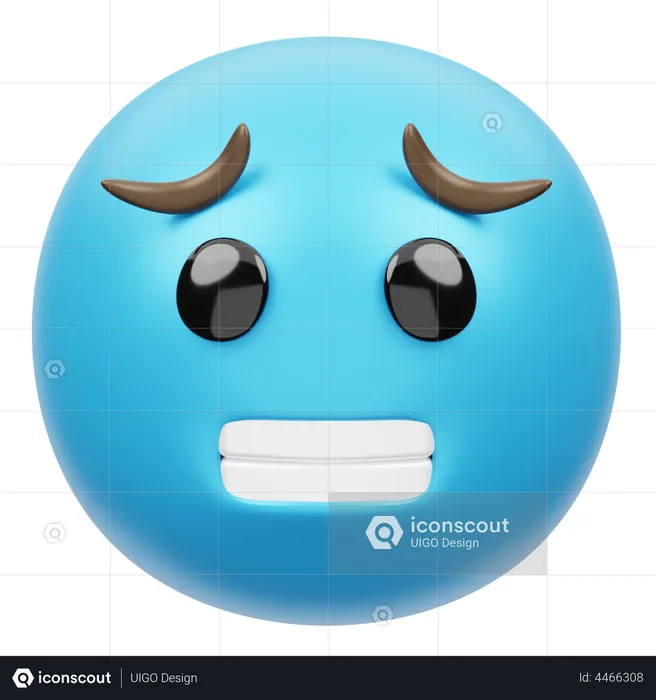 Cold Face Emoji 3D Illustration