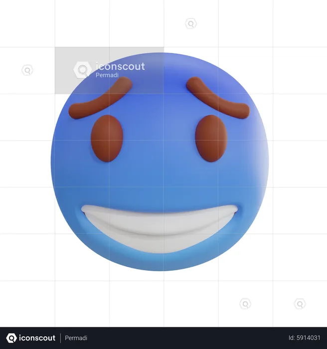 Cold Freezing Emoji Emoji 3D Icon