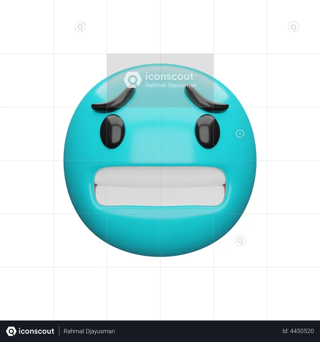 Cold Freezing Face Emoji 3D Emoji