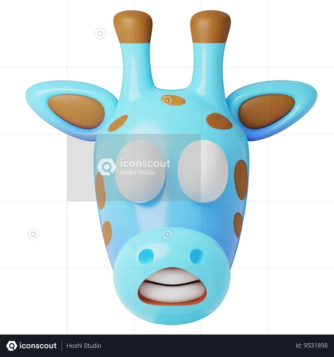 Cold Giraffe Emoji 3D Icon