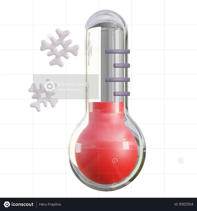 Cold Temperature  3D Icon