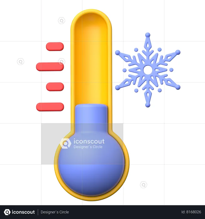 Cold Temperature  3D Icon