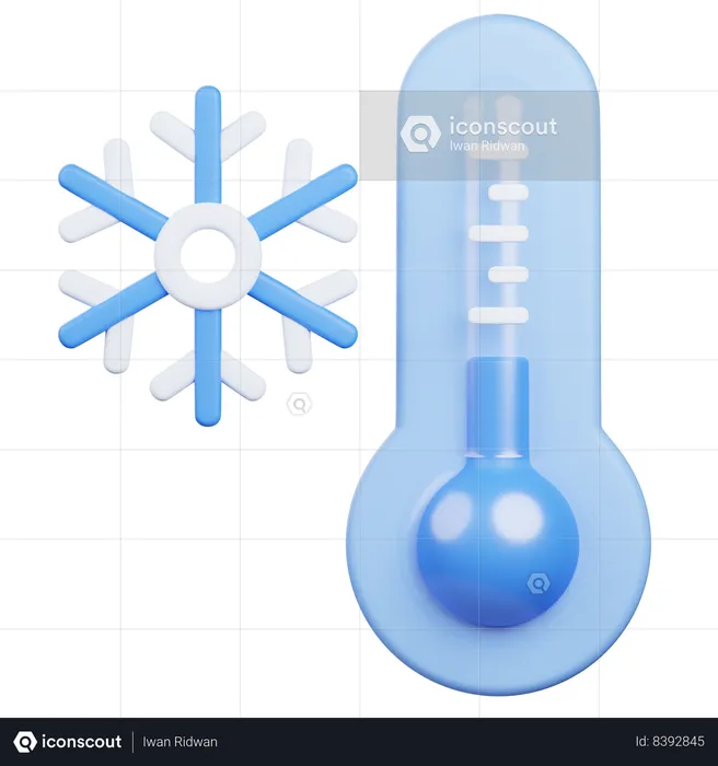 Cold Temperature  3D Icon