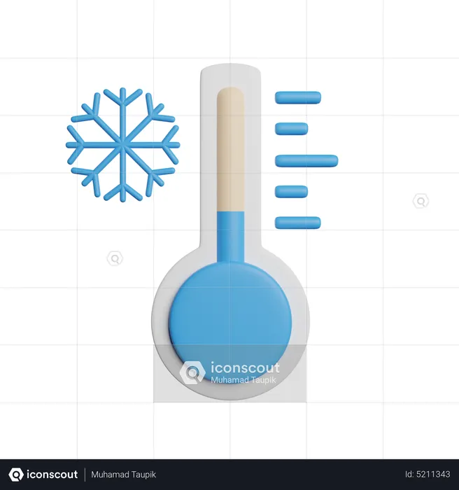 Cold Temperature  3D Icon