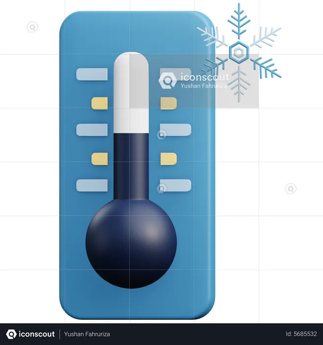 Cold Temperature  3D Icon