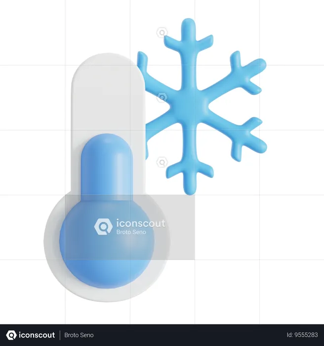 Cold temperature  3D Icon