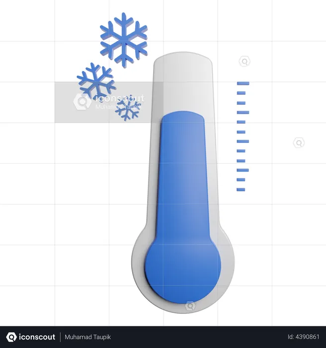 Cold Temperature  3D Illustration