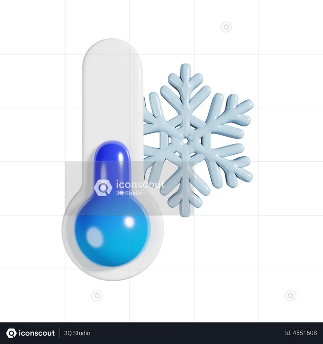 Cold Temperature  3D Illustration