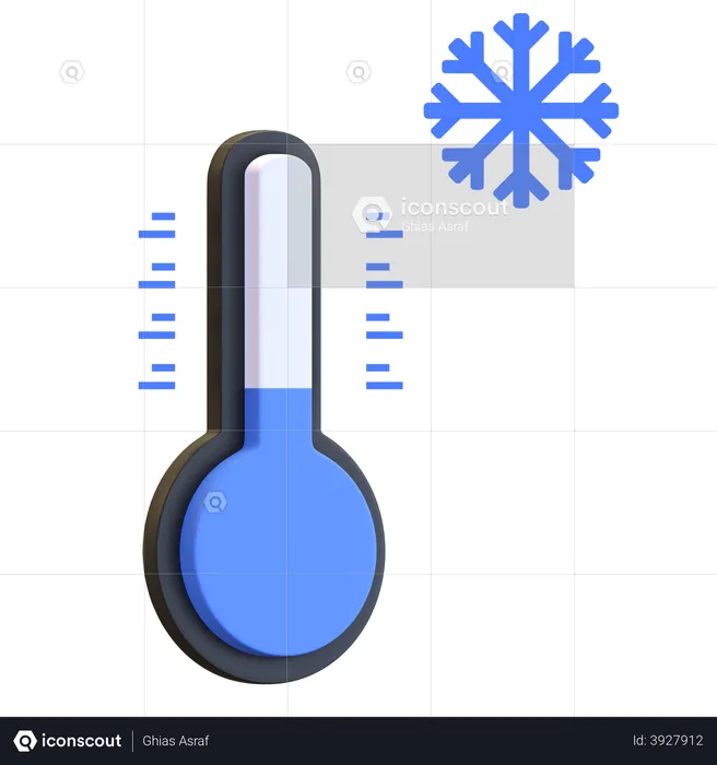 Cold Temperature  3D Illustration