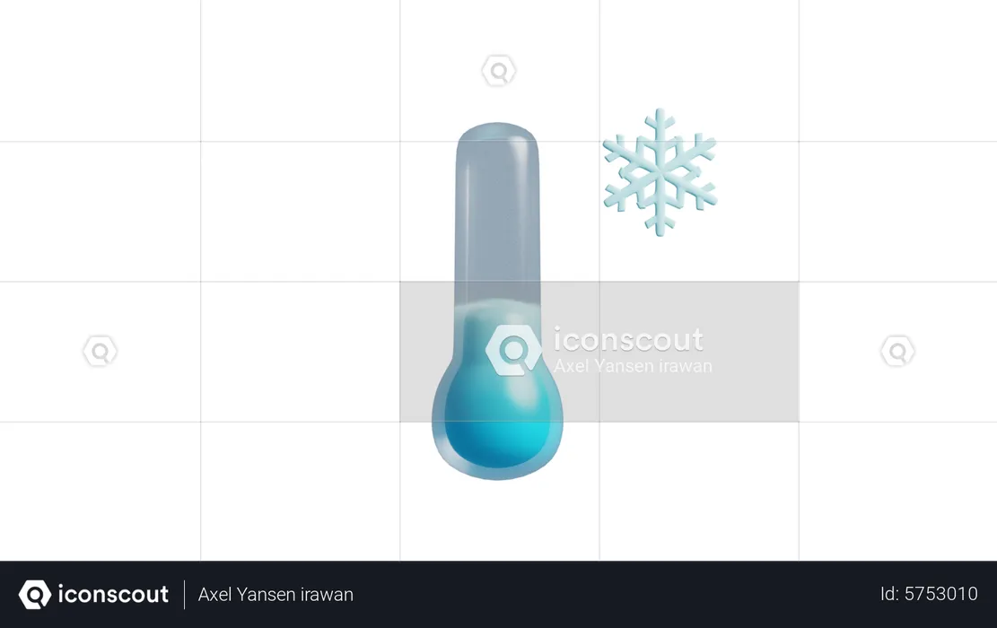 Cold Temperature  3D Icon
