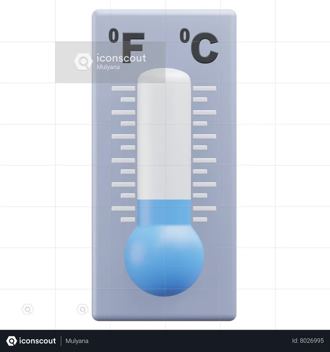 Cold temperature  3D Icon