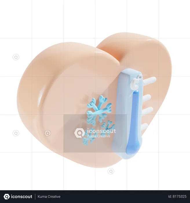 Cold Temprature  3D Icon