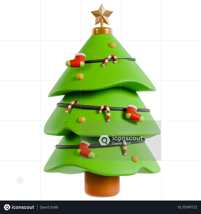 Coleção de árvore de natal  3D Icon