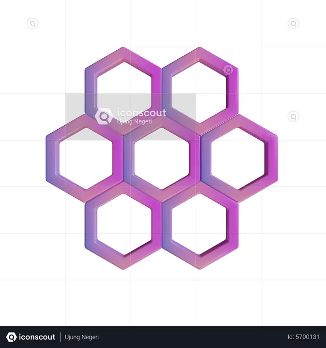 Colmena hexagonal  3D Icon