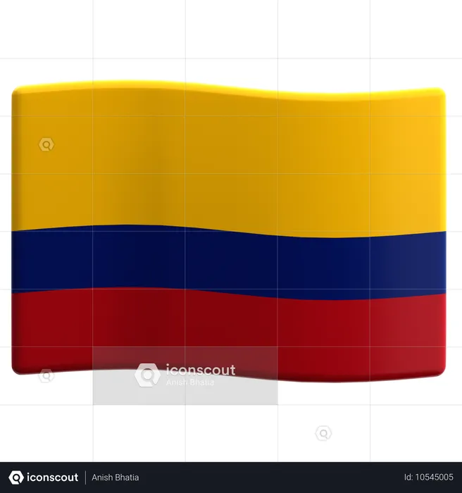 Colombia Flag 3D Icon