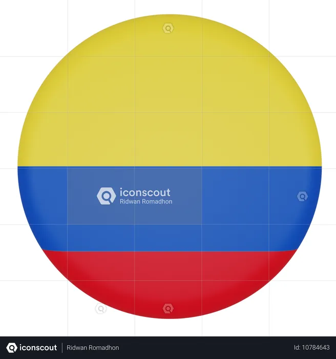 Colombia Flag 3D Icon