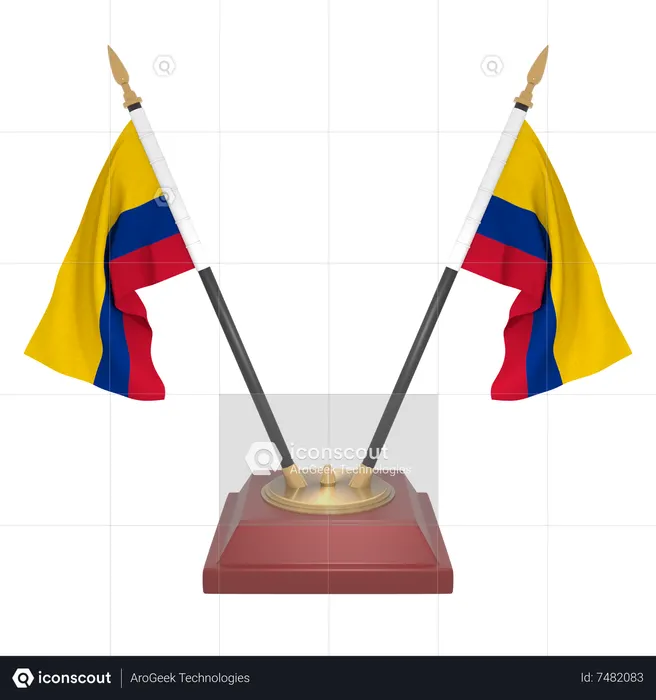 Colombia Flag 3D Icon