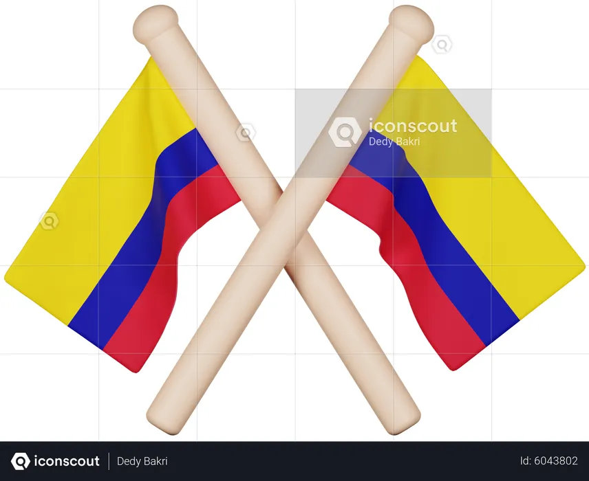 Colombia Flag Flag 3D Icon